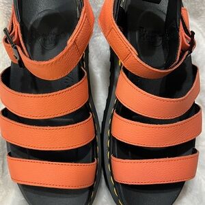 Dr. Martens Vibrant Orange Strappy Sandals